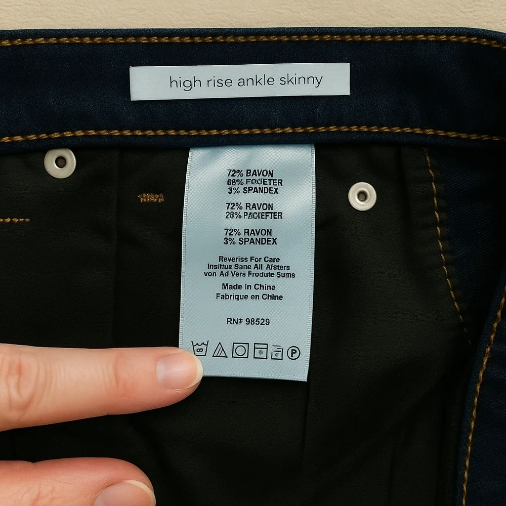 STS Blue High Rise Ankle Skinny Jeans 27L Dark Wash Fall Winter Quiet Luxury - Picture 10 of 10